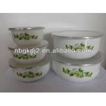 5pcs enamel storage bowl sets with PP lid
5pcs enamel storage bowl sets with PP lid